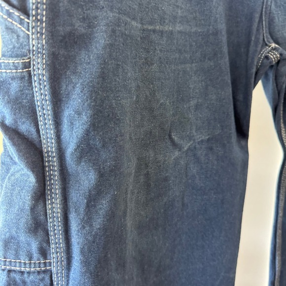 Liberty Overalls Denim Blue Bib Style Classic Workwear Zip Front Pockets 40 X 32 - Picture 7 of 16